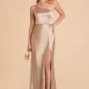 Kensie Shiny Satin Dress - Neutral Champagne