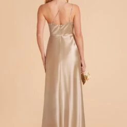 Kensie Shiny Satin Dress - Neutral Champagne -goodsmile.info shop neutral champagne kensie satin bridesmaid dress 04