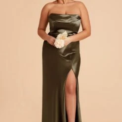Mia Shiny Satin Convertible Dress - Olive -goodsmile.info shop olive mia plus size convertible satin bridesmaid dress 04 a41efe08 edb9 45f7 a735 90f859a2a4ad