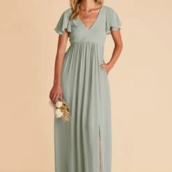 Hannah Empire Dress - Sage -goodsmile.info shop sage hannah maternity chiffon bridesmaid dress 03 049ab3b7 d635 4766 b7fd b287820c4ec4