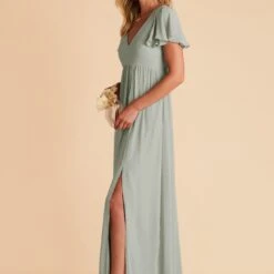 Hannah Empire Dress - Sage -goodsmile.info shop sage hannah maternity chiffon bridesmaid dress 05