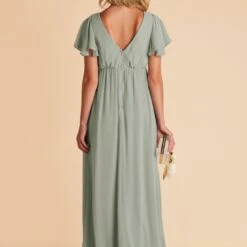 Hannah Empire Dress - Sage -goodsmile.info shop sage hannah maternity chiffon bridesmaid dress 06
