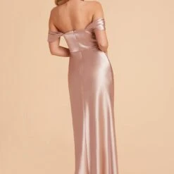 Mia Shiny Satin Convertible Dress - Taupe -goodsmile.info shop taupe mia convertible satin bridesmaid dress 06